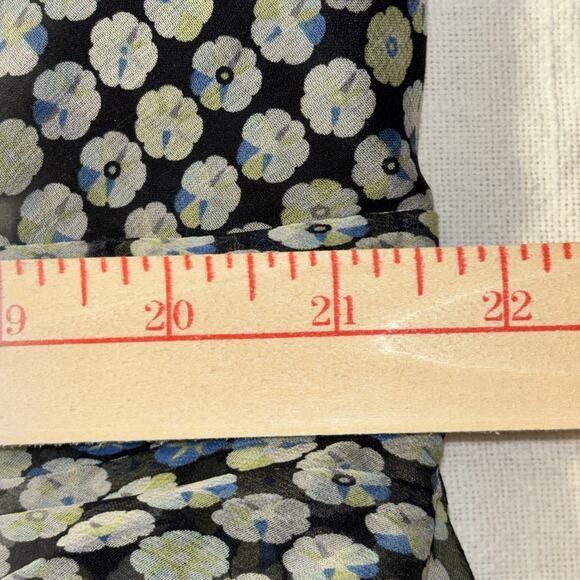 Vintage Ideology Woman Sz 2X 100 Percent Silk Lined Sheer Flutter Blouse Peplum - Picture 7 of 8